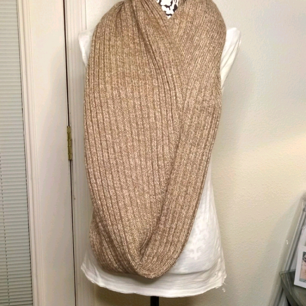 WARM Stylish Fun Taupe Infinity Scarf